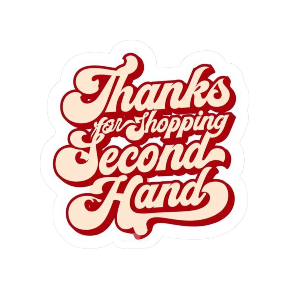 Handmade 2x2 “Thank You” Bubble Stickers 50 Pack Secondhand Vibes